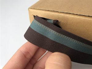 Luksus elastik - brun med striber, 30 mm